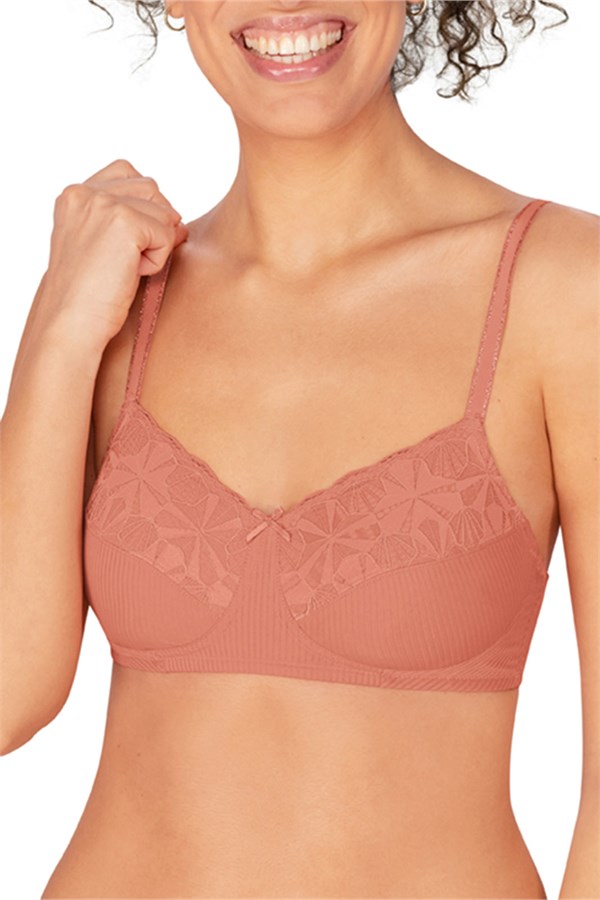  Womens Isadora Wire-Free Pocketed Mastectomy Bra Rose Nude  42DD