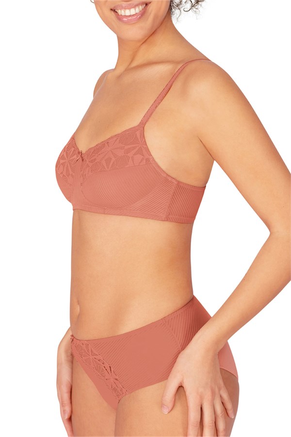 Womens Isadora Wire-Free Pocketed Mastectomy Bra Rose Nude  32DDD